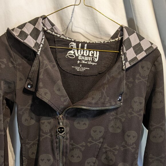 Vintage RARE Abbey Dawn by Avril Lavigne black skull jacket in small! EUC! - Picture 4 of 11